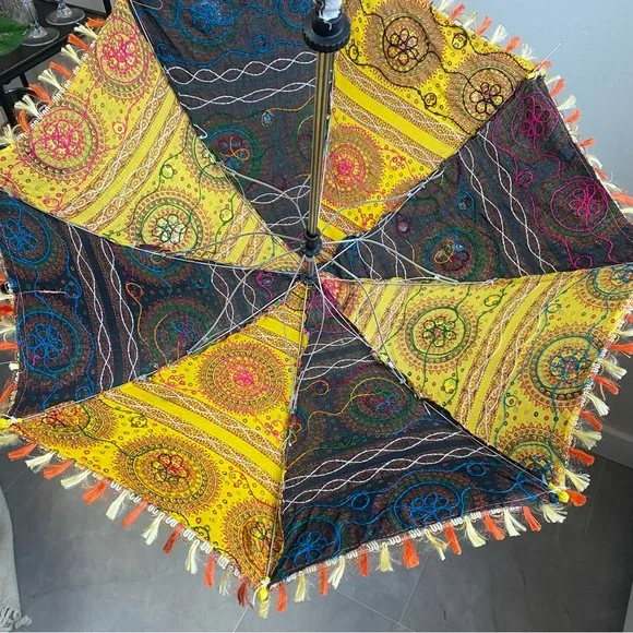 Colorful Patchwork Parasol - Picture 3 of 4